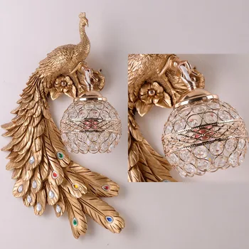 Aukso Povas Modernus Patalpų Apšvietimo Šviestuvas Led Žibintai, Apdailos Sienos Lempa Loft Luxury Art Deco Gyvūnų Kristalų Umbra