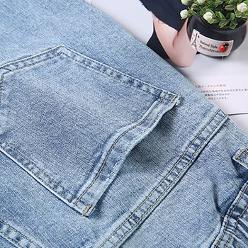 Aukštos juosmens moterų džinsus 2020 m. rudenį naują atsitiktinis slim prarasti haremo kelnės tiesus ir plonas devynių taškų kelnės