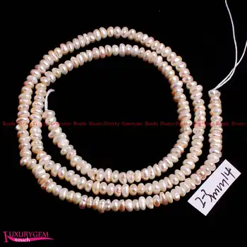Aukštos Kokybės 2-3mm, Baltos Spalvos Natūralių Gėlavandenių Perlų Netaisyklingos Formos Brangakmenių Karoliukai Kryptis 15