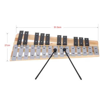 Aukštos Kokybės 25 Pastaba Glockenspiel Kselofonu Švietimo Muzikos Mušamųjų instrumentų Dovana Krepšys