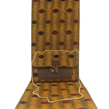 Aukštos kokybės 6 metrų afrikos vaškas su 2 pagalvių afrikos vaškas spausdinama medžiaga moterų krepšys šalis