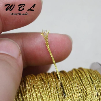 Aukštos Kokybės 88m 0,8 mm 1mm Auksas, Sidabras Laidą Su Core Nailono Virvutės Sriegis String Virvę Granulių 