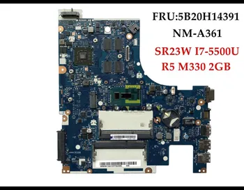 Aukštos kokybės ACLU3/ACLU4 NM-A361 Lenovo G50-80 Nešiojamas Plokštė FRU:5B20H14391 SR23W I7-5500U R5 M330 2GB Testuotas