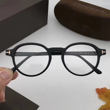 Aukštos kokybės akiniai TF5606 apvalūs akiniai acetato rėmelis gali būti precription akinius trumparegystė hyperopic akiniai