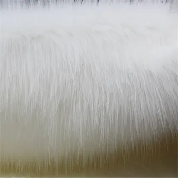 Aukštos kokybės baltos spalvos lapės kailiniai audinys, dirbtinė gyvūnų kailis, Aksomo audinys šiltas, žieminiai drabužiai, audiniai, siuvimo