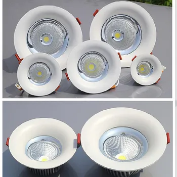 Aukštos Kokybės LED, COB Įleidžiamas Downlight 10W/15W/20W/30W Šiltai Balta LED Spot lempa Led Lubų Lempos šviesos AC85-265V