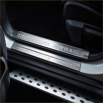 Aukštos kokybės nerūdijančio plieno viduje išorės Nusitrinti Plokštė/Durų Slenksčio Raštas Įklija,-2016 M. Nissan X-Trail Automobilio Stiliaus