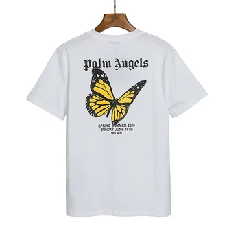 Aukštos kokybės Palmių Angelai naujas drugelis spausdinti raidžių vyrai moterys pačios trumparankoviai marškinėliai gatvės hip-hop