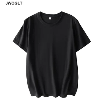 Aukštos Kokybės Vasaros Kasdienių Drabužių Mens T Shirts Korėjos Fashon Trumpomis Rankovėmis Medvilnė, O-Kaklo Viršūnes Tees Juoda Balta Tamsiai Pilka