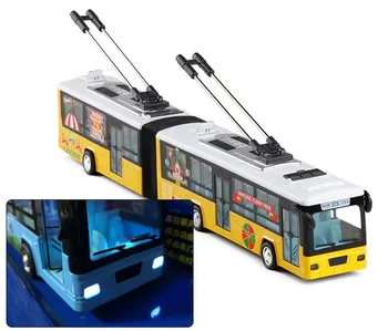 Aukštos modeliavimas Miesto troleibusų dvigubai autobusų,1:48 lydinio traukti atgal Dvigubai miesto modelį,žaislų automobiliai,nemokamas pristatymas