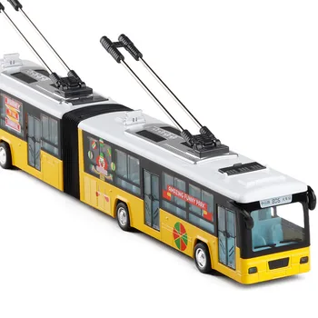 Aukštos modeliavimas Miesto troleibusų dvigubai autobusų,1:48 lydinio traukti atgal Dvigubai miesto modelį,žaislų automobiliai,nemokamas pristatymas