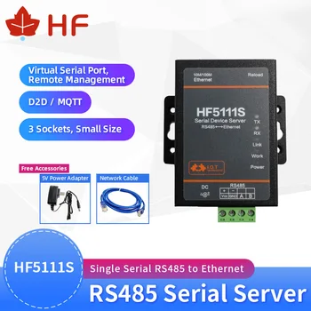 Aukštos Plaukioja HF5111S mažo Dydžio, RJ45 RS458 Serijos Ethernet Nemokamai RTOS Nuoseklųjį Prievadą Perdavimo Keitiklis Serijos Serverio