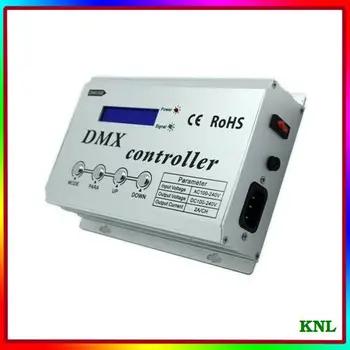 Aukštos įtampos AC100-240V Led DMX Valdiklis su LCD Skaitmeninis Ekranas, Priimti DMX512 Standarto Skaitmeninės Kontrolės RGB Spalvų Kaita