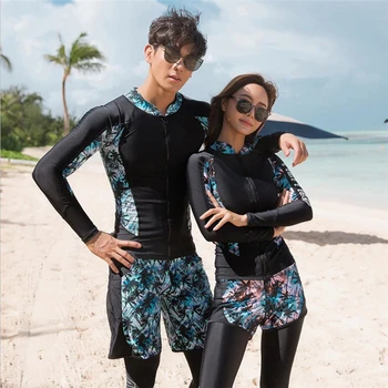 AUKŠČIAUSIOS KOKYBĖS 2020 korėjos porų bėrimas apsaugas, maudymosi kostiumėliai, vyras ir moteris mėgėjams mados banglenčių maudymosi kostiumėlį, priekinis užtrauktukas rashguard