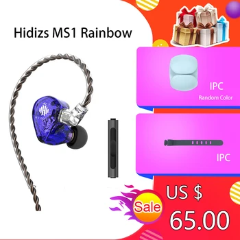 Ausinės Hidizs MS1 Rainbow In-Ear HiFi Garso Laidinio Šeimyna Dinamiškas, Diafragma, Hi-Fi IEM Su Nuimamas Kabelis