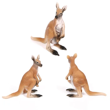 Australijos Laukinių Gyvūnų Kengūros Modeliavimas Šeimos Modelis Veiksmų Skaičius, Statulėlės Švietimo Žaislai vaikams Kolekcijos modeliai
