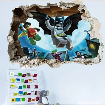 Autentiškas Disney 3D Betmenas Karščiausios Sienos Vaikų Kambaryje Darželio Aplinkos Išdėstymas Nuimamas Sienų Lipdukai
