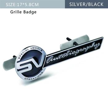 Auto Grotelės Emblema SV Logotipą, Apvalus Lipdukas SVR Ženklelis Decal Metalo Land Rover Range Rover Discovery 