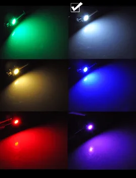 AutoEC 100x 1smd B8.5 B8.5d 5050 led Automobilių Pleišto prietaisų Skydelio Perspėjimo Indikatorius Prietaisų šviesos balta mėlyna raudona žalia #LH01