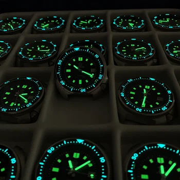 Automatinis laikrodis vyrams Sapphire Kristalas Nerūdijančio Plieno C3 BGW9 šviesos NH35 Mechaninė vyriški žiūrėti 1970 200m Nardymo Laikrodžių Vyrams