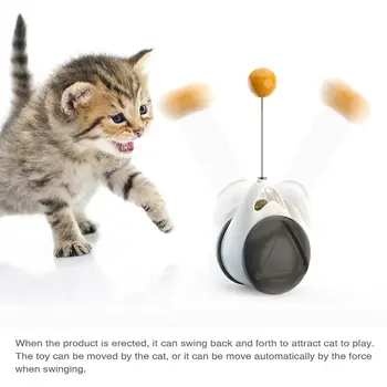 Automatinis nereikia įkrauti kačių žaislai Smart Katė Žaislas su ratukais, interaktyvios Lrregular Sukasi Režimas Juokinga ne nuobodu katė prekes