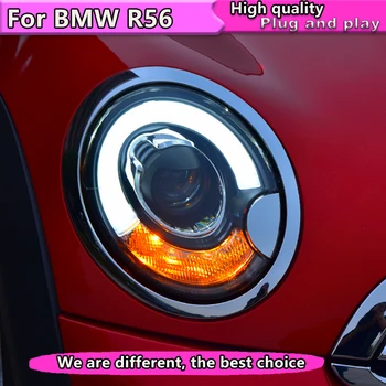 Automobilio Stilius BMW, mini Cooper klubo narys r55 toksiškas gyvūnijai R56 R57 LED Priekinės Šviesos Žibintas originalus automobilis su HID kit 2007-2013 metų