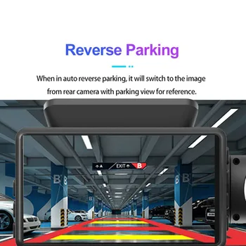Automobilių DVR Kamera Nauja Dash Cam Tris Įrašyti Paslėptų Vaizdo įrašymo Brūkšnys Cam 1080P Naktinio Matymo automobilių Stovėjimo aikštelė Stebėsenos G-sensorius
