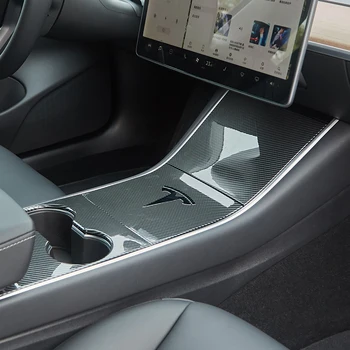 Automobilių Konsolė Epoksidinių Klijų Lipdukas Centrinio Valdymo Anglies Pluošto Raštas, Be Kita Dekoracija Tesla Model 3 Automobilių Reikmenys