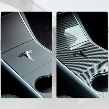Automobilių Konsolė Epoksidinių Klijų Lipdukas Centrinio Valdymo Anglies Pluošto Raštas, Be Kita Dekoracija Tesla Model 3 Automobilių Reikmenys