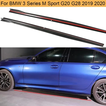 Automobilių Kėbulo Rinkiniai slenksciai Pratęsimo Lūpų BMW 3 Serijos G20 G28 M Sportas 2019 2020 Durų slenksciai Pratęsimo Lūpų Anglies Pluošto