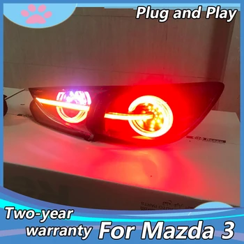 Automobilių Optikos dėl Mazda 3 Axela Užpakaliniai Žibintai-2019 Mazda3 Axela Hečbekas LED Uodega Lempos DRL Stabdžio Signalas Atbulinės Priedai