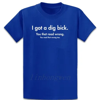Aš Turiu Big_Dick Kasti Bick Pokštas Marškinėliai Vasaros Stiliaus Medvilnės Tendencija Projektavimas Raidė O Kaklo Pagrindinio Raukšlių Marškinėliai