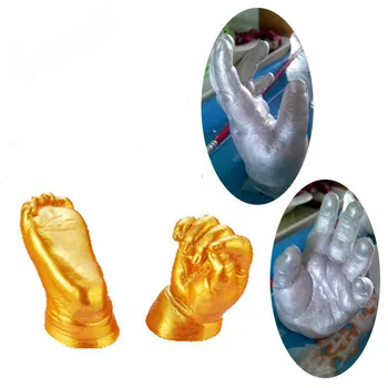 Baby milteliai gipso ir pėdų liejimo spausdinimo rinkinys 3D ranka ir koja spausdinti pelėsių dovana apdailos šiuolaikinių namų puošybai L0515