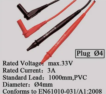 Bagažo PVC Patarimas Test Lead Set,reguliuojamas ilgis Naudoti Multimetras Metrų DMM