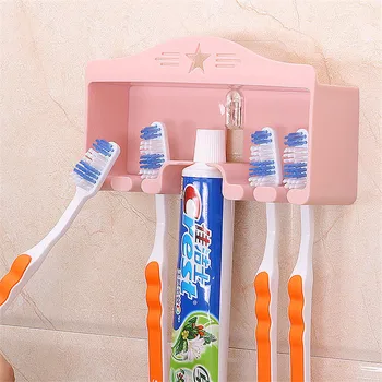 BAISPO kūrybos sieniniai stalčiuko vinis-nemokamą dantų šepetėlį turėtojas, vonios kambarys nustatyti, multi-funkcija, dantų pasta, dantų šepetėlis laikiklis