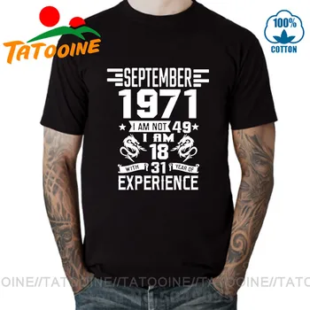 Balandžio Gegužės birželio liepos rugpjūčio rugsėjo spalio, gruodžio Klasikiniai, Laisvalaikio, 1971 m. GIMIMO METAI marškinėliai T shirt Mens sausio vasario Kovo