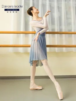 Baleto Leotard Praktikos Drabužius ilgomis rankovėmis Nėrinių Susiuvimo Baleto Mdc Suaugusiųjų Gimnastika Kostiumai Aktorė Etape Kostiumas