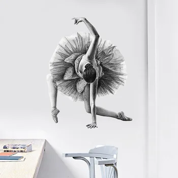 Baleto PVC Sienų Lipduko vsco Mergina Kambario Dekoro Estetinės Paauglys Namų Puošybai Gyvenimo Kambario, Miegamasis Wallstickers Plakatas