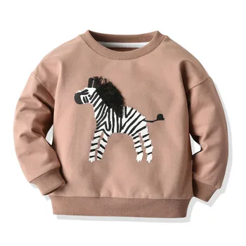Bamblys Kūdikių Zebra Modelis T-Shirt Bamblys Ilgomis Rankovėmis O-Kaklo Rožinės Spalvos Megztinis Baby Girl Prarasti Undershirt Palaidinukė
