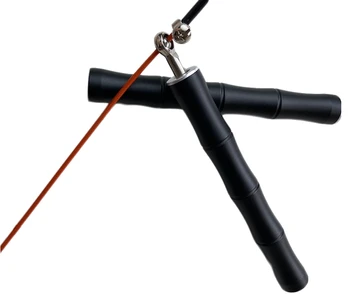 Bambuko formos rankena šokdynė su rutulinių guolių 2,5 mm plieno greičio praleidžiant virvę, geros kokybės, paprastas dizainas