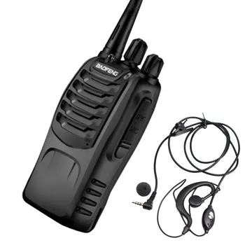 BAOFENG BF-888S 1PCS Talkie Walkie 16CH FM UHF 400-470MHz, 2-way Radijo siųstuvas-imtuvas Nešiojamas Ryšio tolimojo Žibintuvėlis
