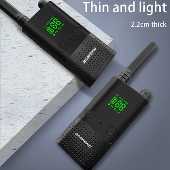 BaoFeng BF-T9 Walkie Talkie Didelės Galios Nešiojamų Du Būdu Radijo UHF 400-470MHZ Mėgėjų Mini Walkie Talkie