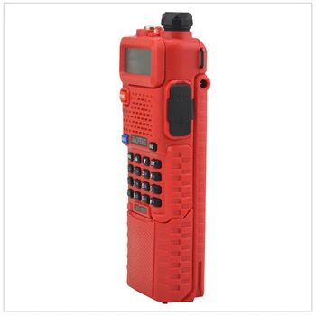 Baofeng radijo dualband UV-5R Raudona walkie talkie 136-174/400-520MHz du būdu radijo w/ laisvas ausinės ir 3800mAh Li-ion baterija