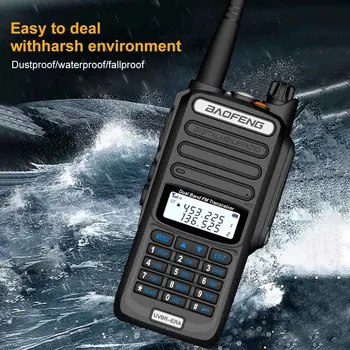 Baofeng UV9R-ERA naujas Walkie Talkie 128 Kanalo 9500mAh Radijo HF Transiveris VHF UHF Nešiojamą Du Būdu Radijo IP68 Vandeniui