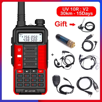 BaoFeng Walkie Talkie UV-10R Dviejų krypčių 128CH VHF UHF dviejų dažnių Siųstuvas Ilgo Nuotolio 50km walkie-talkies Kumpio ir CB Radijo Baofeng 10R