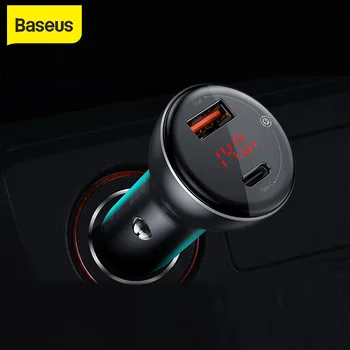 Baseus 45W Automobilinis Kroviklis USB Dual C Tipo Mokestį Už Xiaomi 