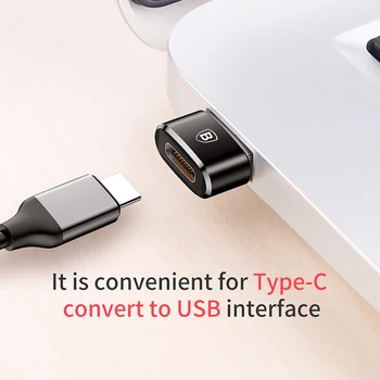 Baseus USB Male į USB C Tipo Moterų OTG Adapteris Keitiklis skirtas Macbook PC Male USB OTG Adapterio TIPAS-C Moterų Įkroviklis Duomenų Kabelis