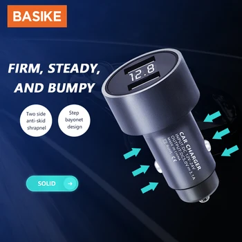BASIKE 3.1 Automobilinio Įkroviklio Greitai Įkrauti Dual USB 2 Prievadai Greitas Įkroviklis Automobilinis-Kroviklis Dvigubas USB Automobilinis Telefonų Įkroviklis Adapteris Automobilių