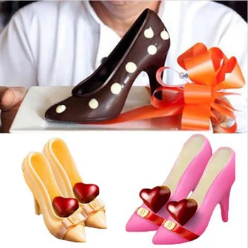 Batų Šokoladas Pelėsių 3D Aukšto Kulno Batai Saldainiai Cukraus Pasta Formos Tortas Dekoravimo Priemonės 