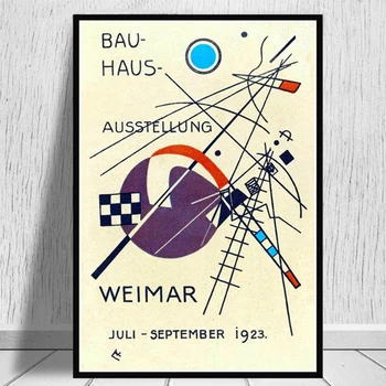 Bauhaus Ausstellung 1923 Weimer Parodos Plakatas ir Spausdina Drobės Tapybos Sienos paveiksl Namų Cuadros Apdaila